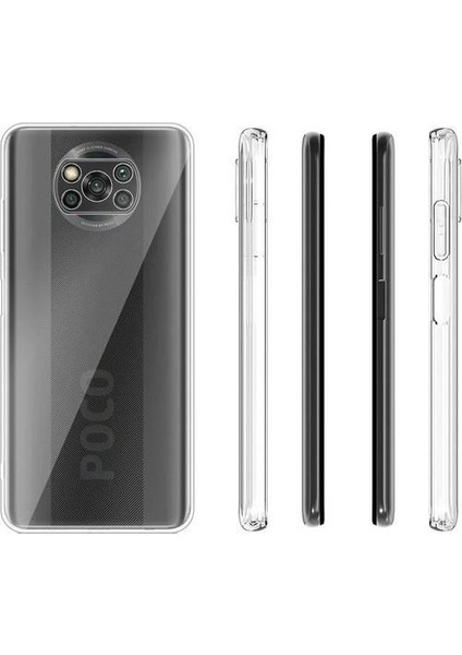 Xiaomi Poco X3 Kamera Korumalı Şeffaf Tıpalı Silikon Kılıf fiyatları