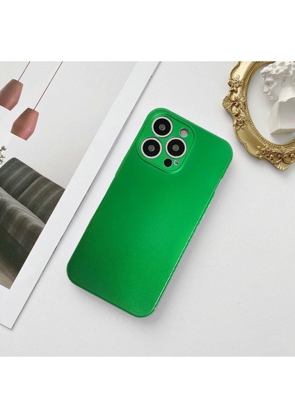 Apple iPhone 13 Pro Max Metalic Renk Kamera Korumalı Silikon Kılıf