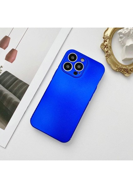 Apple iPhone 13 Pro Max Metalic Renk Kamera Korumalı Silikon Kılıf