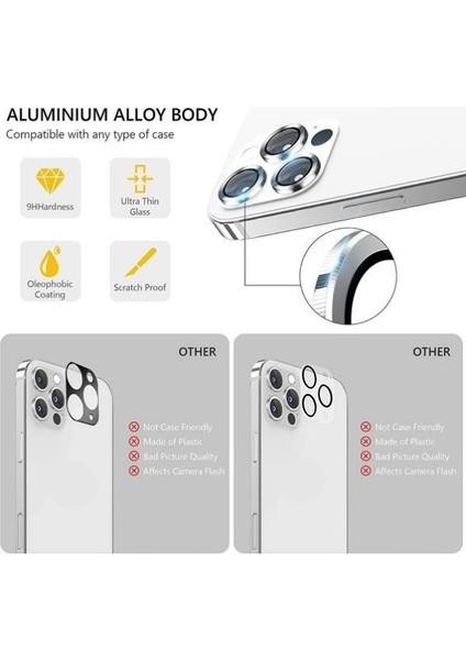 Apple iPhone 12 Pro Max Toz Geçirmez Temperli Kamera Lens Koruyucu fırsatları