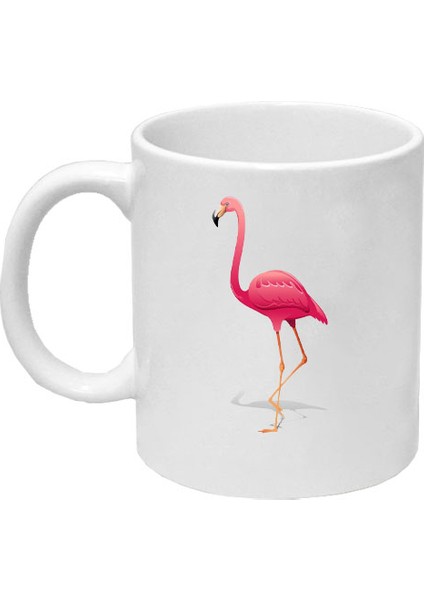 Pembe Flamingo Kupa Melek Kolye Kalp Anahtarlık Hediye Seti