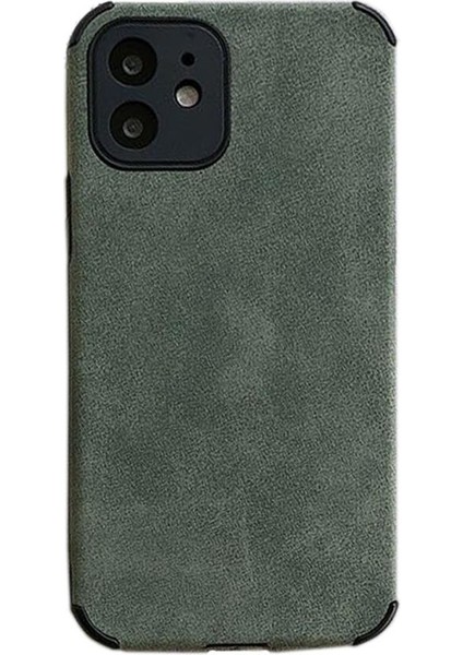 Apple iPhone 13 Pro Köşe Korumalı Antik Deri Telefon Kılıfı