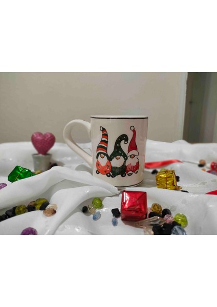 Cüceler Figürlü El Yapımı Seramik Büyük Boy Kupa modelleri