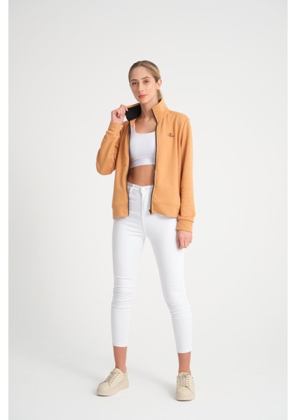 Latte Tam Fermuarlı Kadın Sweat
