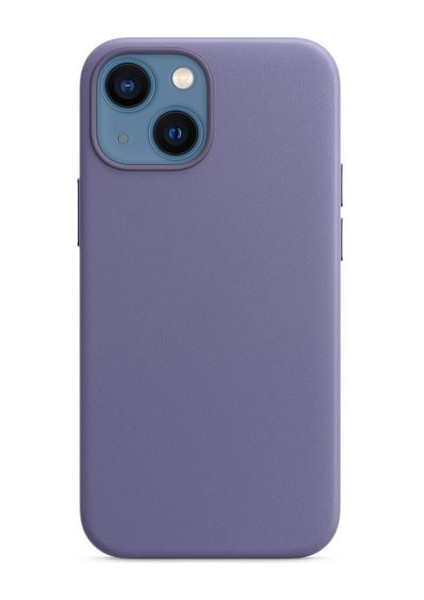 Apple iPhone 12 Pro Max Için Magsafe Özellikli Deri Kılıf Mor