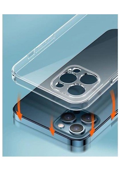Apple iPhone 13 Pro Max Kamera Korumalı Şeffaf Tıpalı Silikon Kılıf fırsatları