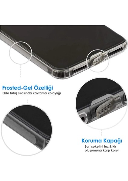 Apple iPhone 13 Pro Max Kamera Korumalı Şeffaf Tıpalı Silikon Kılıf indirimleri