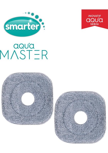 Aqua Master 2 Yedek Mop Temiz & Kirli Suyu Ayırma Özelliği Otomatik Temizlik Seti Mop Paspas