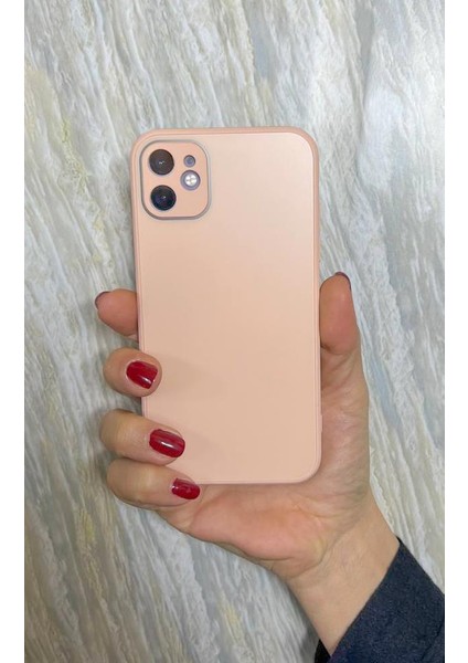 Apple iPhone 13 Mat Cam Elektro Kamera Korumalı Kılıf Pembe