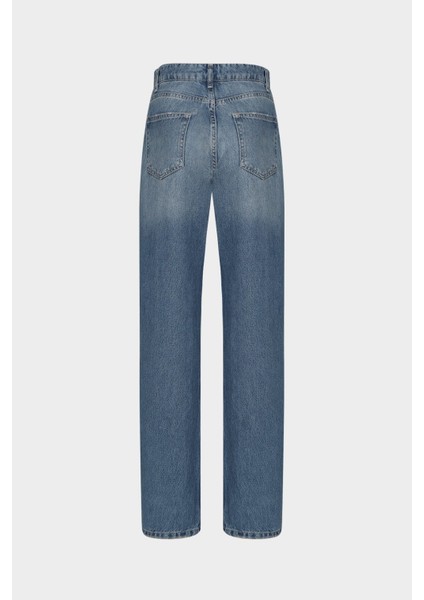 AÇELYAOKCU High Waist Relaxed Mom Fit Mid Jean