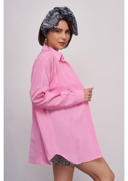 Kadın Basic Uzun Kollu Terikoton Gömlek modelleri