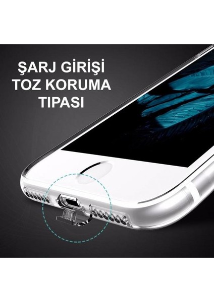 Apple iPhone Xr Şeffaf Tıpalı Kamera Korumalı Silikon Kılıf