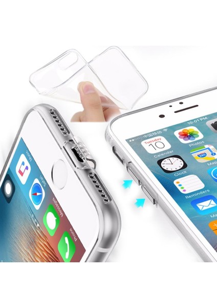 Apple iPhone Xr Şeffaf Tıpalı Kamera Korumalı Silikon Kılıf