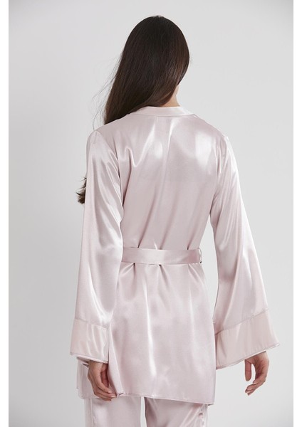 Kadın 2040 Kadife Saten 3'lü Pijama Takımı