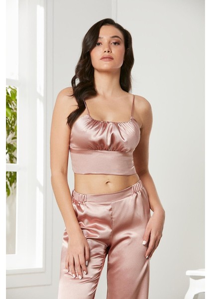 Kadın 2075 Saten Kuşaklı 3'lü Pijama Takım indirimleri