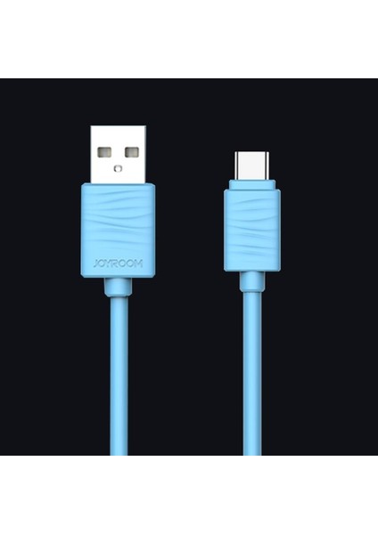 JR-S118 Type-C USB Hızlı Şarj ve Data Kablosu 1m Mavi