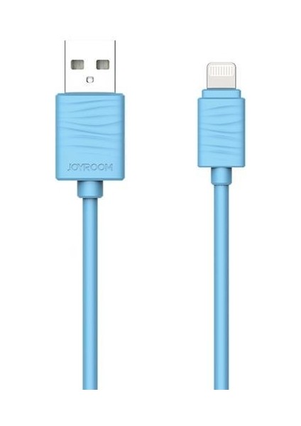 JR-S118 Lightning USB Hızlı Şarj ve Data Kablosu 1m Mavi
