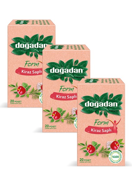 Form Kiraz Saplı Karışık Bitki Çayı 20'li Poşet x 3 Adet