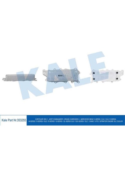 353255 Kale Oto Radyatör 353255 Yağ Soğutucu Chrysler 300 C 3.0 Crd 04- Jeep Commander Grand Cherokee Iıı 3