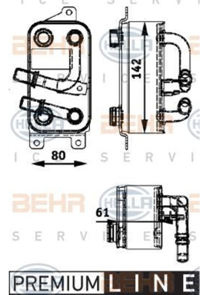 Knecht CLC43000P CLC43000P Yağ Soğutucu (142×80×61) E60 E61 E62 E63 M54 B22 (226S1) (ENO:8MO376726191)