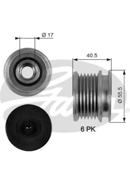 OAP7060 Sprınter Vıto C Serı W202-S202 -E Serı W210-W210 Uyumlu Alternatör Kasnagı Rulmanlı