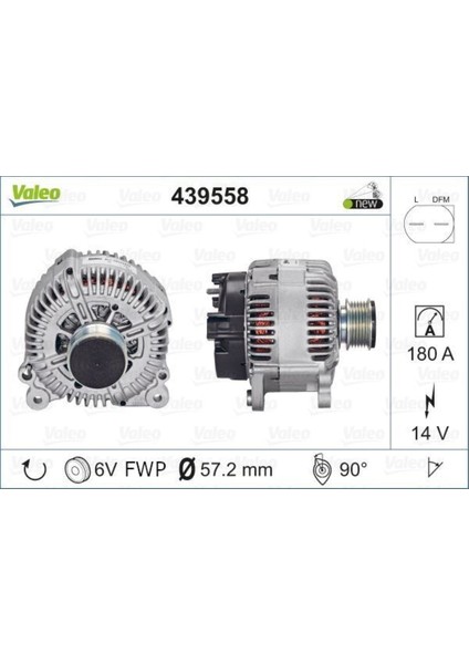439558 Alternatör Passat Crafter 2.0 Tdı 2.5 Tdı 180A Uyumlu
