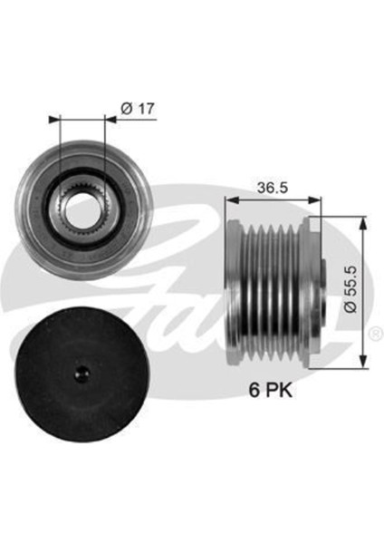 OAP7049 Alternatör Kasnagı Mercedes C200-C220-C270-CLK 270-E200-E220-E270-E320-S320-ML270-G270