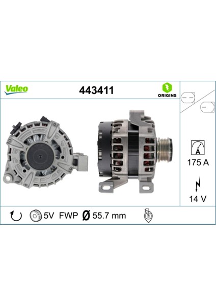 443411 443411 Alternatör Volvo 2.0 Ti