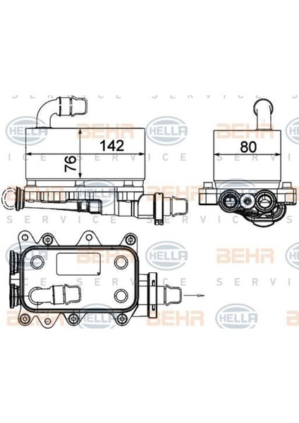 Knecht CLC18000P CLC18000P Şanzıman Yağ Soğutucu (142×80×76) E60 E61 E63 E65 E83 M47 D20 (204D4) (ENO:8MO37672