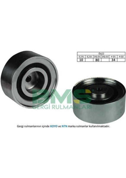 403 403 Alternatör V Kayış Gergi Rulmanı 10×80×34 Demir Iron Audi Chrysler Sebrıng Lancer Seat Skoda