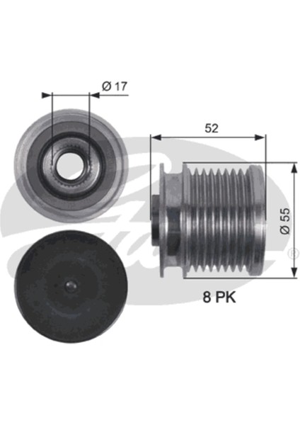 OAP7123 Alternatör Kasnagı Rulmanlı Mercedes M Serı W164 -R Serı W251 -G Serı W463 -Gl Serı X164