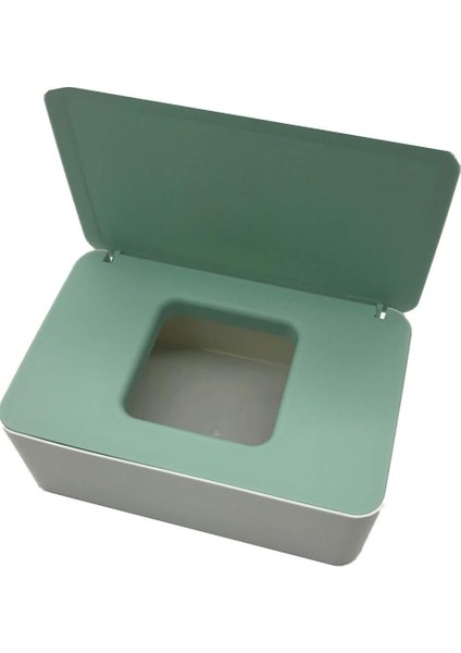 Wipes Dispenserlik,mühürlü Mendil Kapaklı Bebek Mendil Tutucusu (Yeşil+Beyaz) (Yurt Dışından)