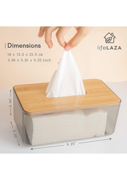 Minimalist Kağıt Mendil Kapak Tutacağı, Modern Şeffaf Dikdörtgen Bambu Kutu Mendil Dispenseri (Yurt Dışından) modelleri