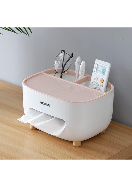 Esinti Mendil Kapak Tutacağı, Saklamalı, Çok Fonksiyonlu Mendil Kutusu Abs Malzeme Organizatör Caddy, Pembe (Yurt Dışından)