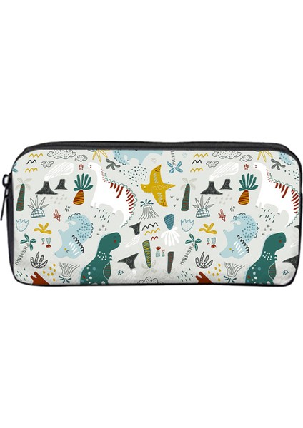 Dinozor Desenli Öğrenci Kalem Kutusu-32 (Yurt Dışından)