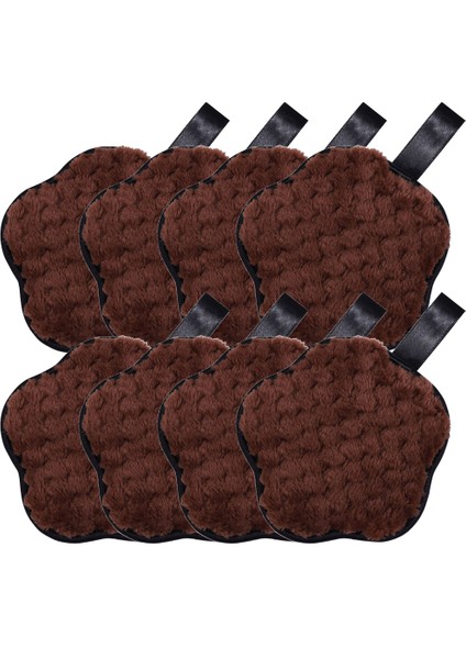 8pcs Erik Çiçeği Makyaj Temizleyici Pudra Puf-Erik Çiçeği Ananas Desenli Kahverengi (Yurt Dışından)
