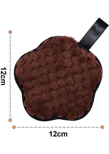 8pcs Erik Çiçeği Makyaj Temizleyici Pudra Puf-Erik Çiçeği Ananas Desenli Kahverengi (Yurt Dışından)