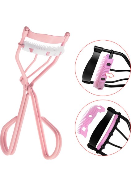 Çift Hatlı Kirpik Kıvırıcı Taraklı-Pembe-Beyaz Taraklı Pvc Kutulu (Yurt Dışından)