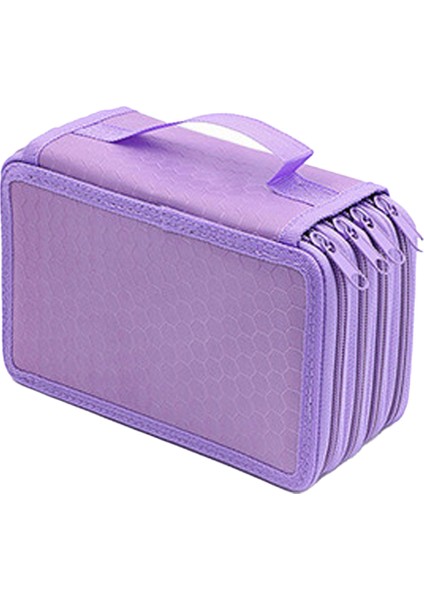 Düz Renkli Kare Dört Katlı Kalem Kutusu-Mor (Yurt Dışından) fiyatları