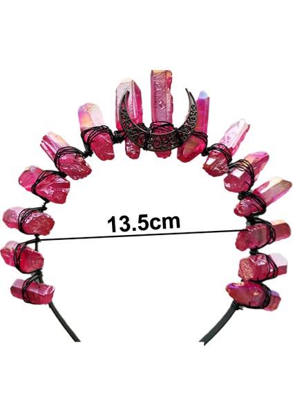 Halloween Ay Taçlı Saç Bandı-Pembe No. 21 Kristal (Yurt Dışından)