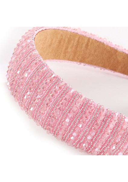 Geniş Kenarlı Barok Moda Saç Bandı - Pembe (Yurt Dışından) indirimleri