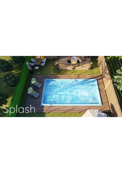 Fiber Hazır Havuz Splash Model 4,00 x 7,50 x 1,50 mt - 29 M3 - Toptancıyızbiz