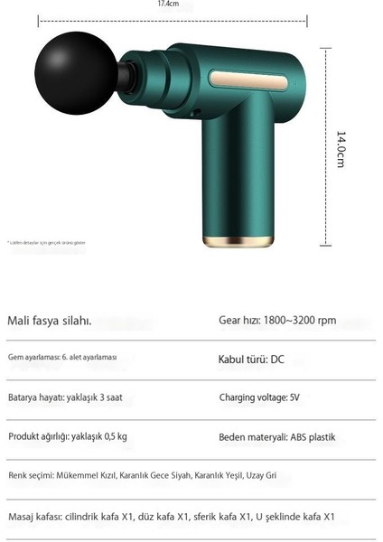 Meridian Masaj Elektrikli Sağlık Ekipmanları Mini Fasyal Tabancası-Yeşil (Yurt Dışından) fırsatları