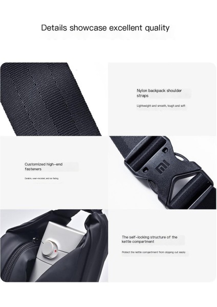 Xiaomi Çok Fonksiyonlu Spor ve Eğlence Dış Mekan Omuz Çantası-Siyah (Yurt Dışından)