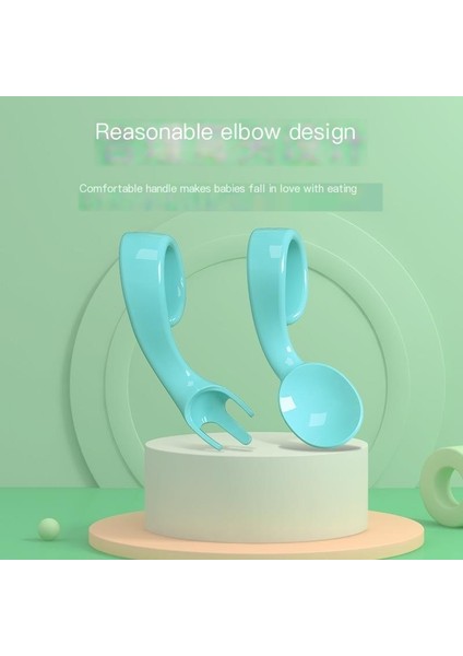 Kavisli Saplı Pp Kısa Çatal Kaşık Bebek Gıda Takviyesi Öğretim Sofra Seti (Yurt Dışından) fiyatları