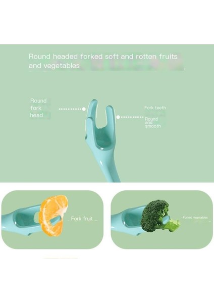 Kavisli Saplı Pp Kısa Çatal Kaşık Bebek Gıda Takviyesi Öğretim Sofra Seti (Yurt Dışından) modelleri