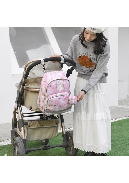 Büyük Kapasiteli Şık Çiçekli Anne ve Bebek Çantası (Yurt Dışından)