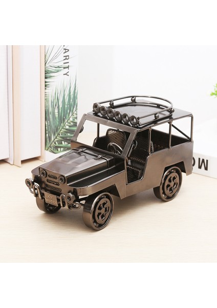 El Yapımı Retro Demir Jeep Modeli Süsler (Yurt Dışından)