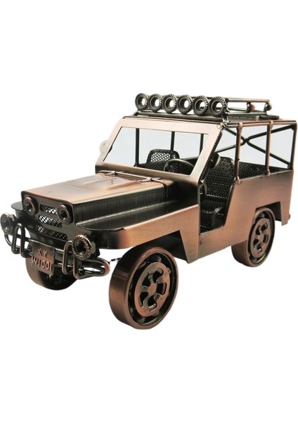 El Yapımı Retro Demir Jeep Modeli Süsler (Yurt Dışından)