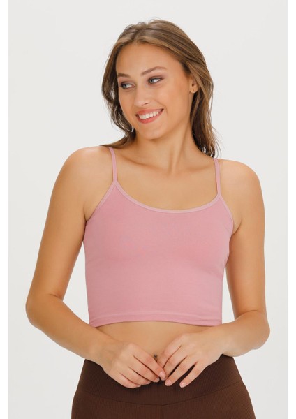 Kadın Ip Askılı Pamuklu Crop Büstiyer - BST1015
